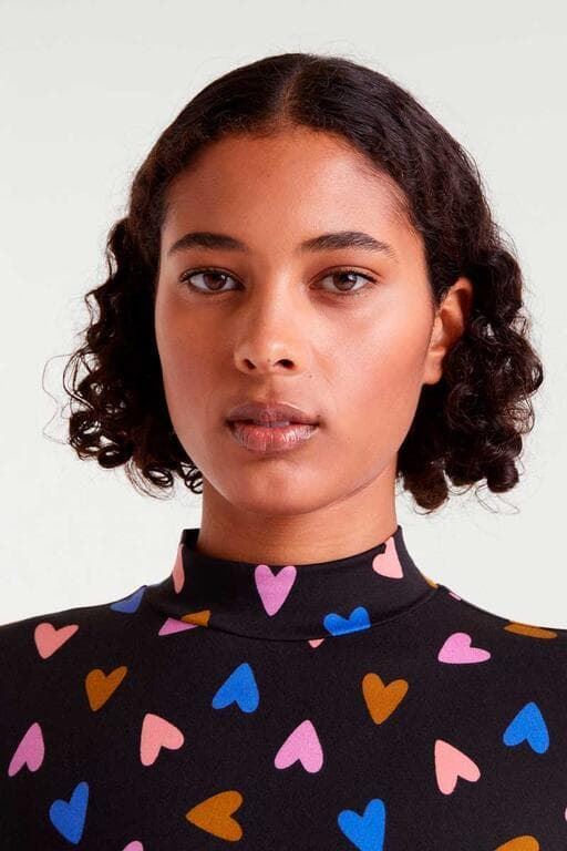 54C/12109_ Vestido midi estampado corazones - Imagen 3