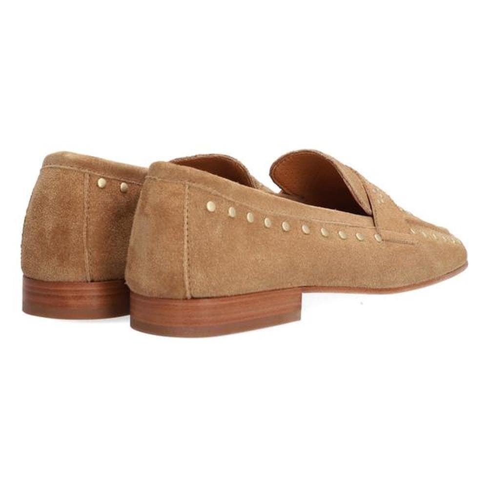 Alpe_ Mocasin tachuelas serraje beige - Imagen 3