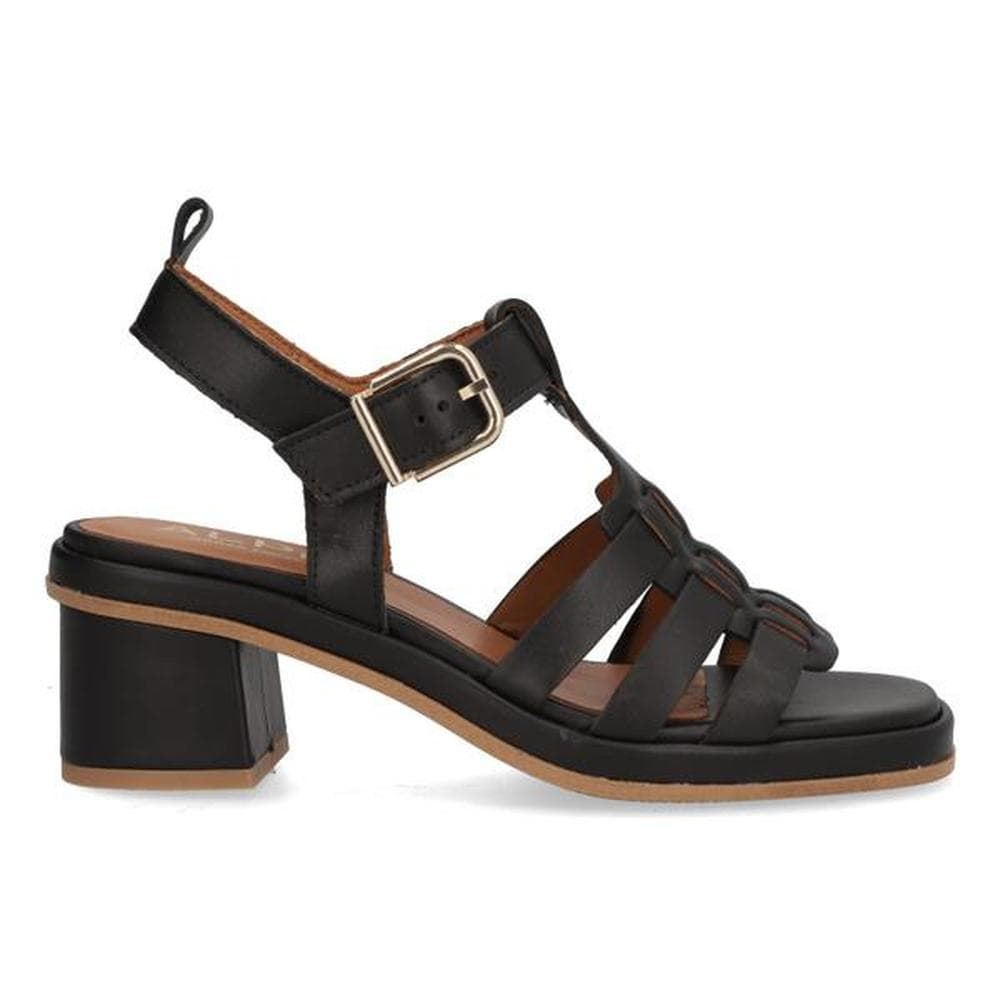 Alpe_ Sandalia Sena en piel negra - Imagen 1