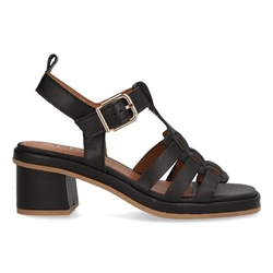 Alpe_ Sandalia Sena en piel negra - Imagen 1