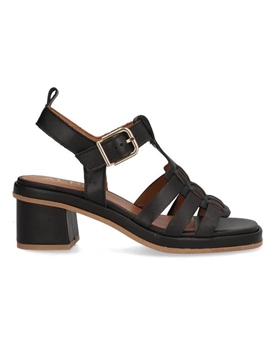 Alpe_ Sandalia Sena en piel negra - Imagen 1