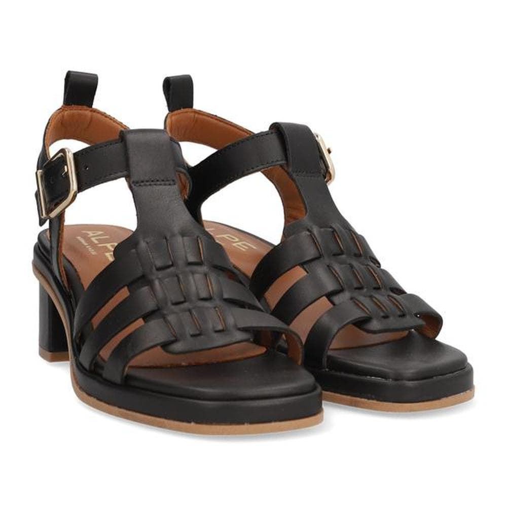 Alpe_ Sandalia Sena en piel negra - Imagen 2