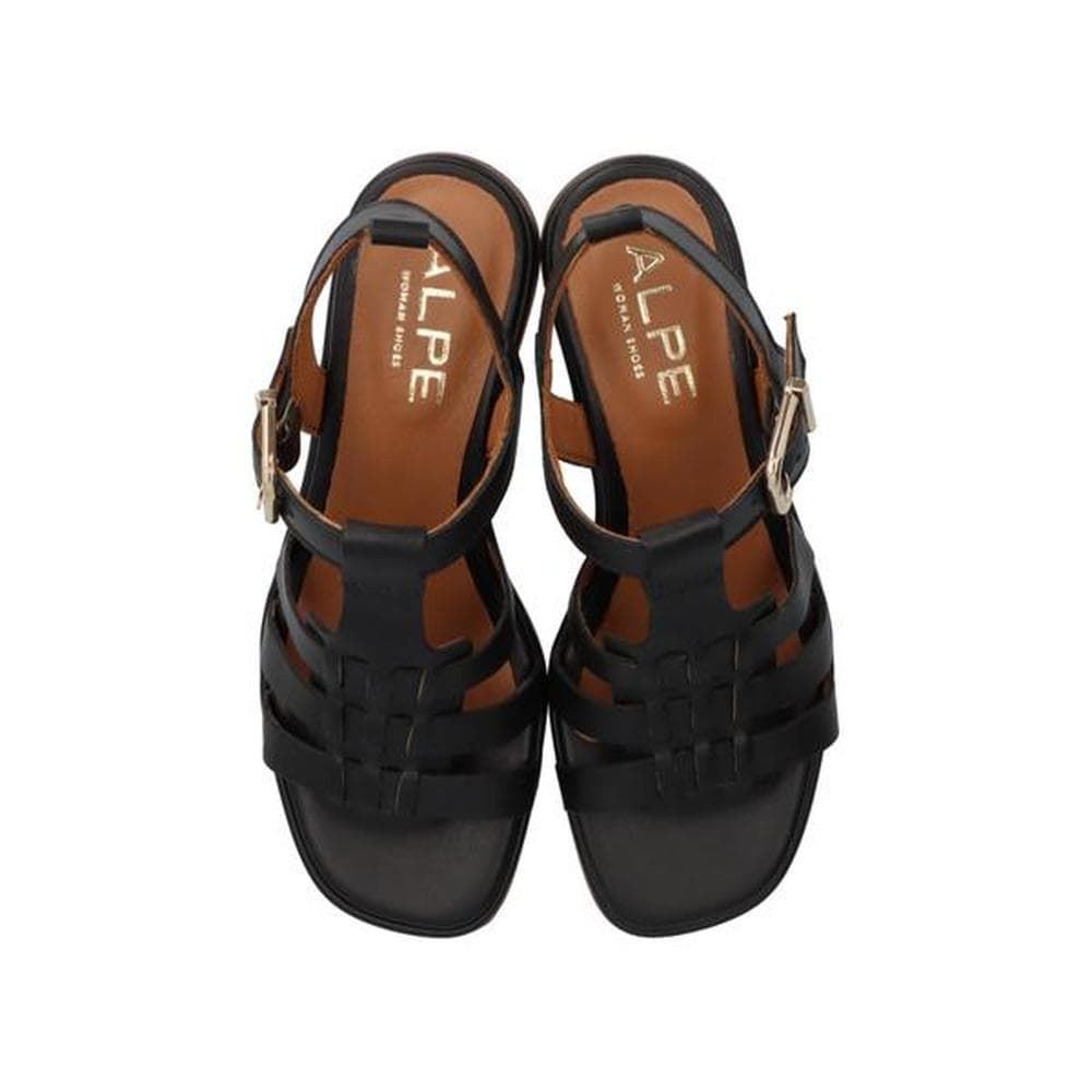 Alpe_ Sandalia Sena en piel negra - Imagen 4
