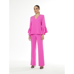 Arggido_ Conjunto blusa/pantalón fucsia - Imagen 1