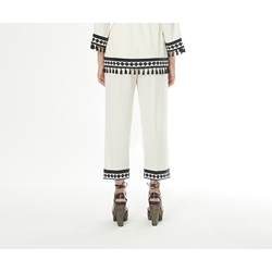 Arggido_ Pantalón pasamanería blanco - Imagen 2