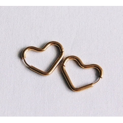 Aros en forma de corazón grande de acero inoxidable - Imagen 2