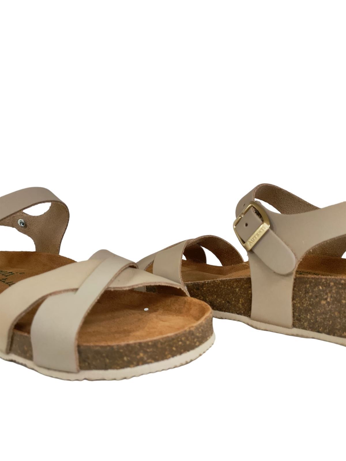 Autenti_ Sandalia bio con cuña en topo - Imagen 3