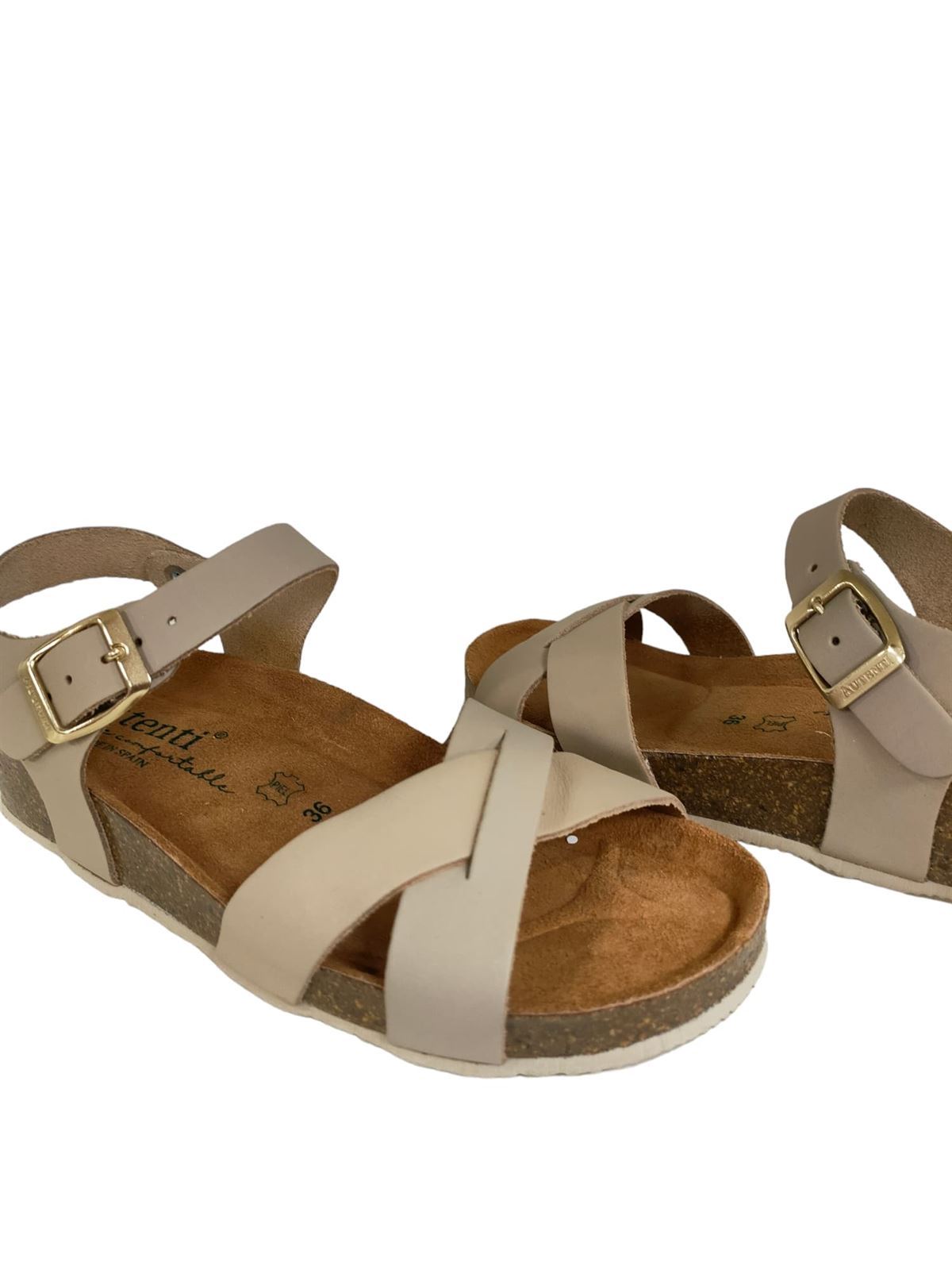 Autenti_ Sandalia bio con cuña en topo - Imagen 4