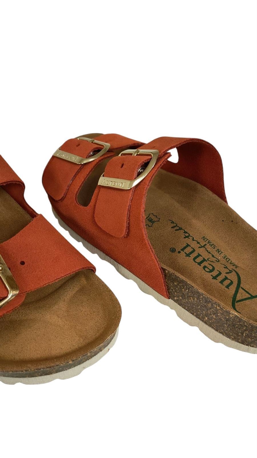 Autenti_ Sandalia bio hebillas serraje caldera - Imagen 3