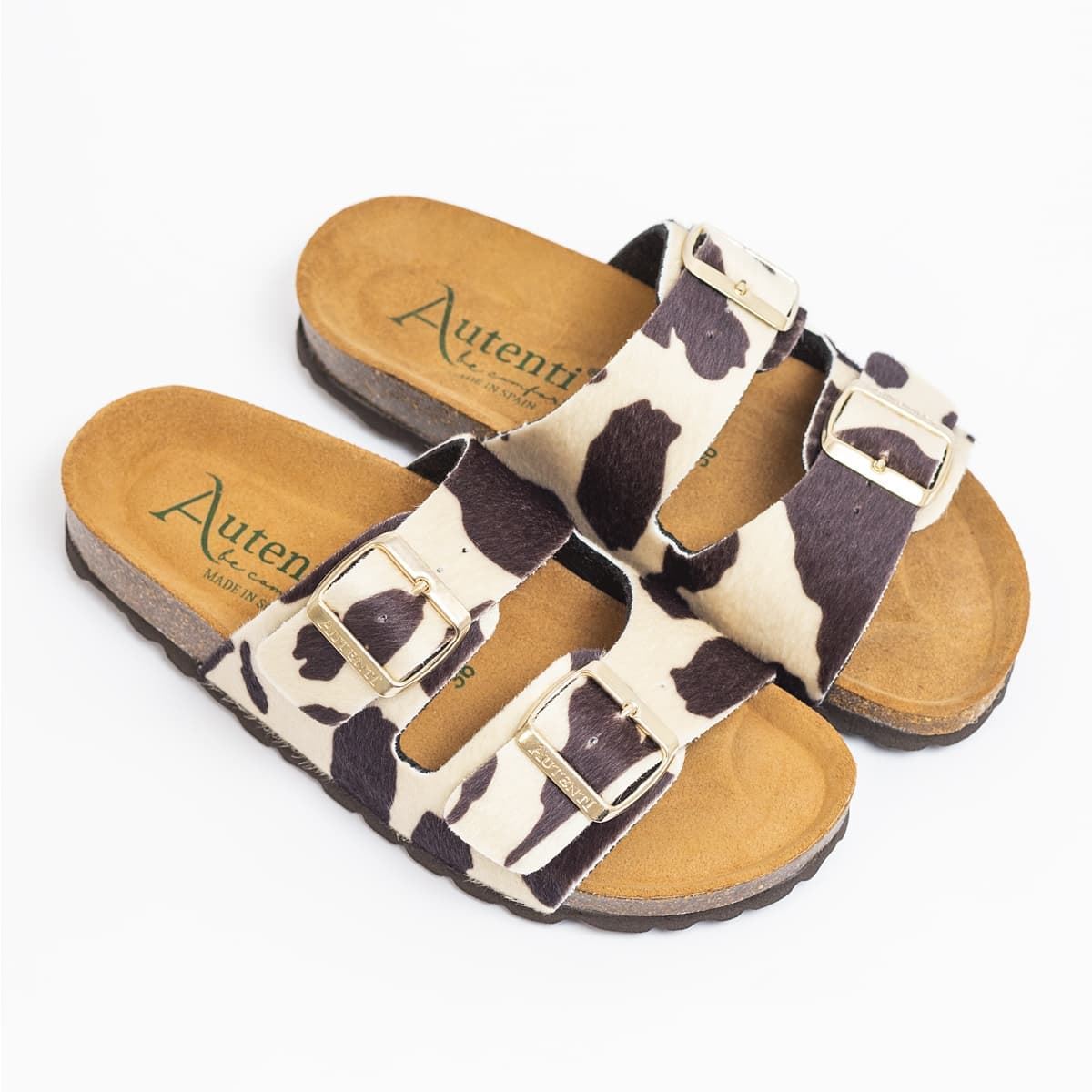 Autenti_ Sandalia bio print vaca - Imagen 3