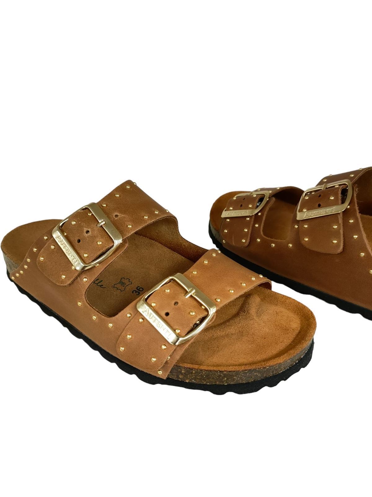 Autenti_ Sandalia bio tachuelas en cuero - Imagen 3