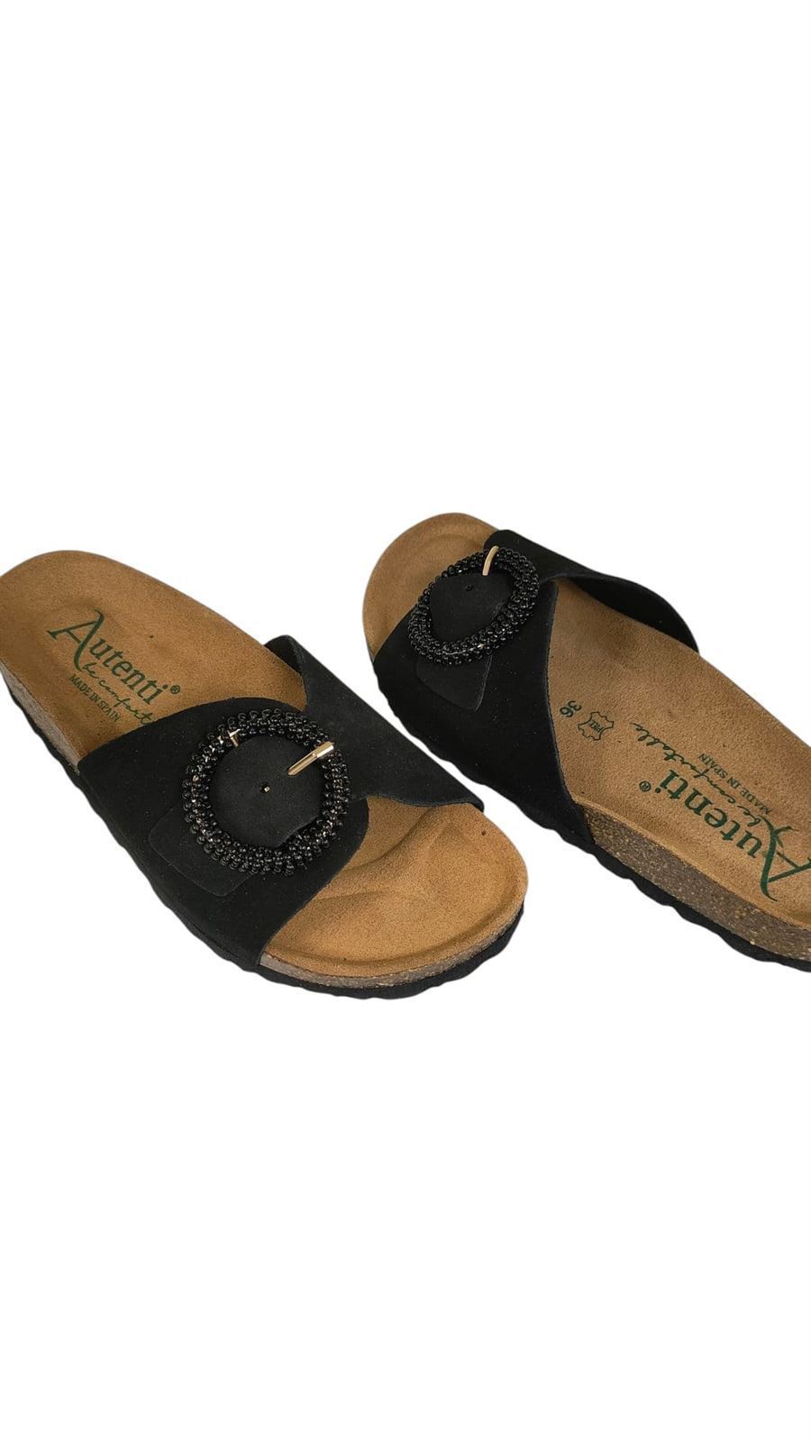 Autenti_ Sandalia bio tipo pala negra - Imagen 2