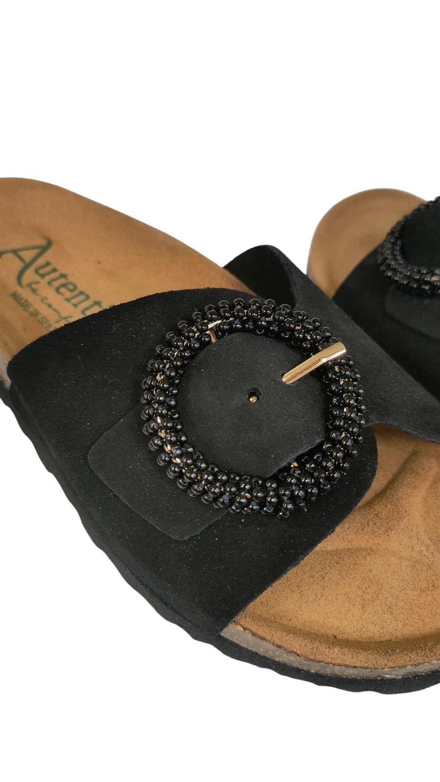 Autenti_ Sandalia bio tipo pala negra - Imagen 3