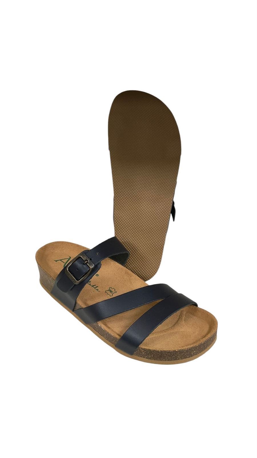 Autenti_ Sandalia cuña tiras marino - Imagen 4