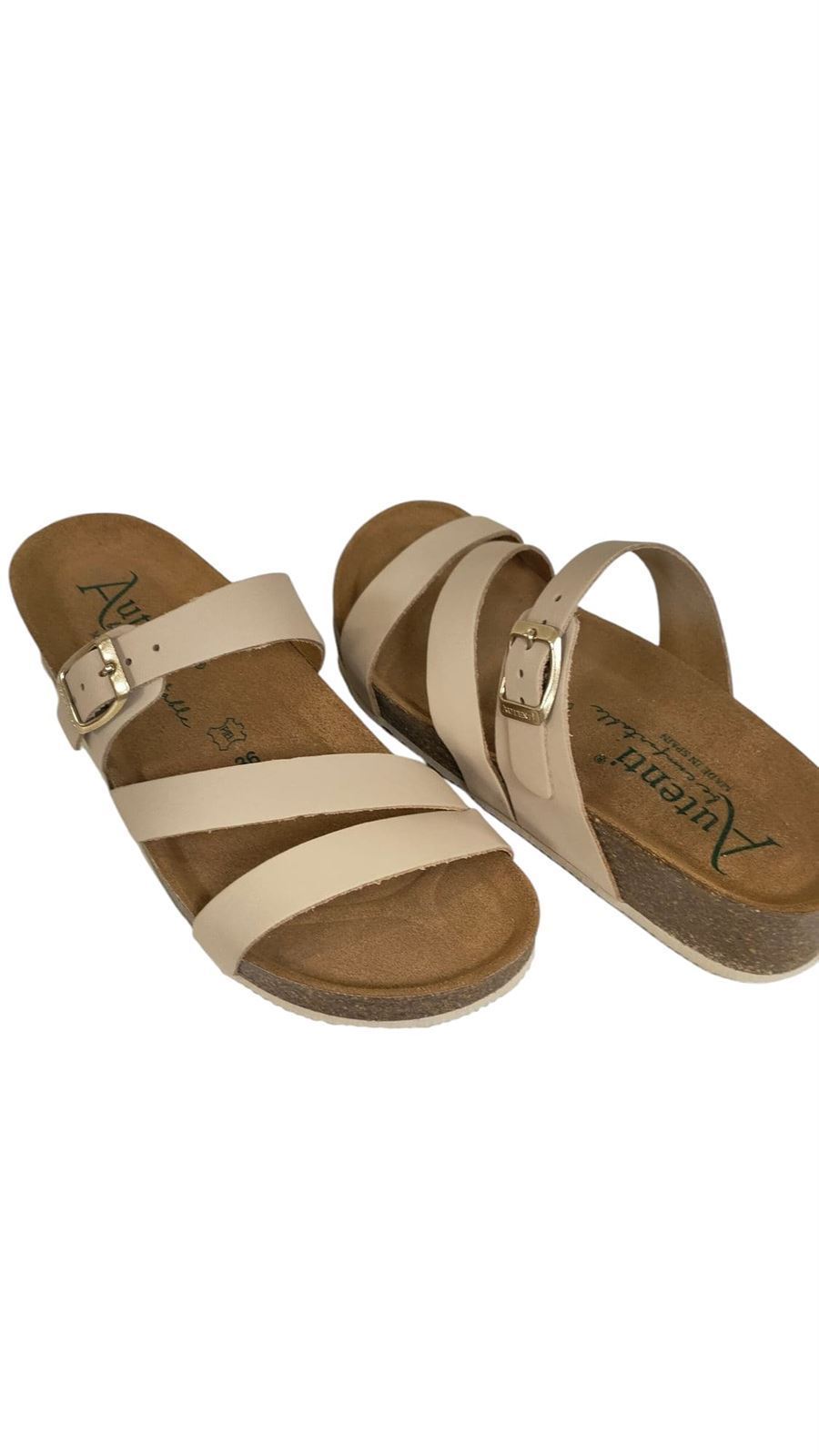 Autenti_ Sandalia cuña tiras topo - Imagen 2