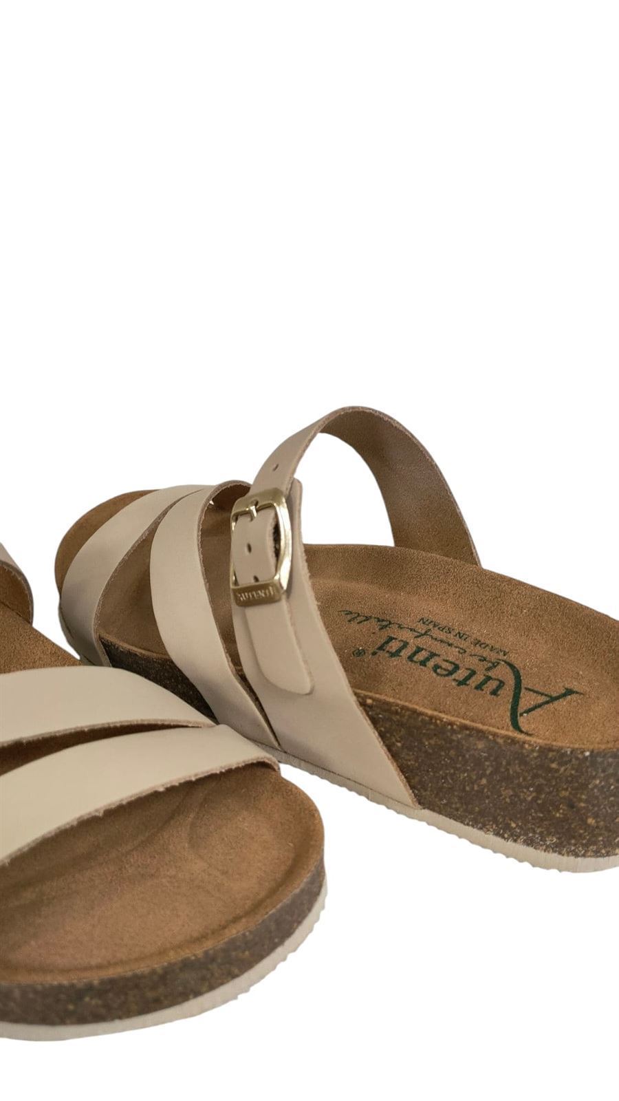 Autenti_ Sandalia cuña tiras topo - Imagen 3