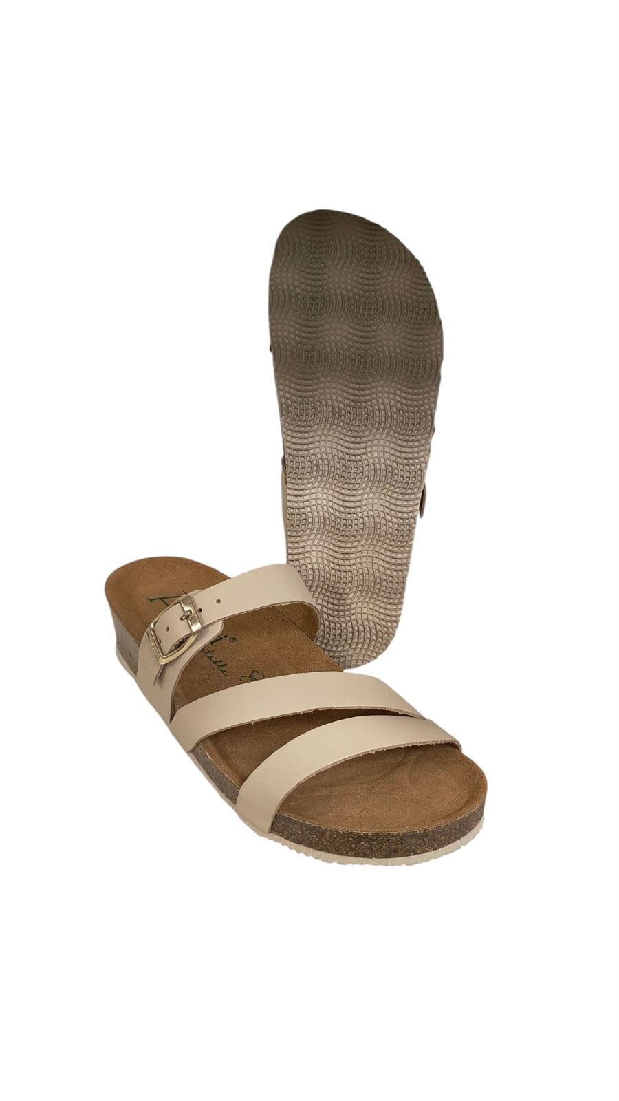 Autenti_ Sandalia cuña tiras topo - Imagen 4