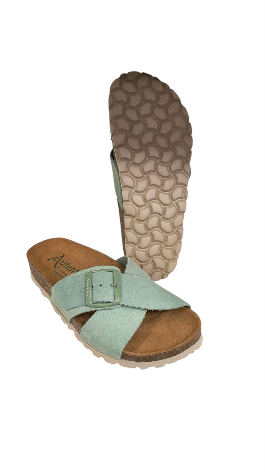 Autenti_ Sandalia tipo bio cruzada verde - Imagen 4