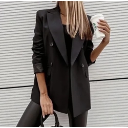 Blazer negra con forro - Imagen 1