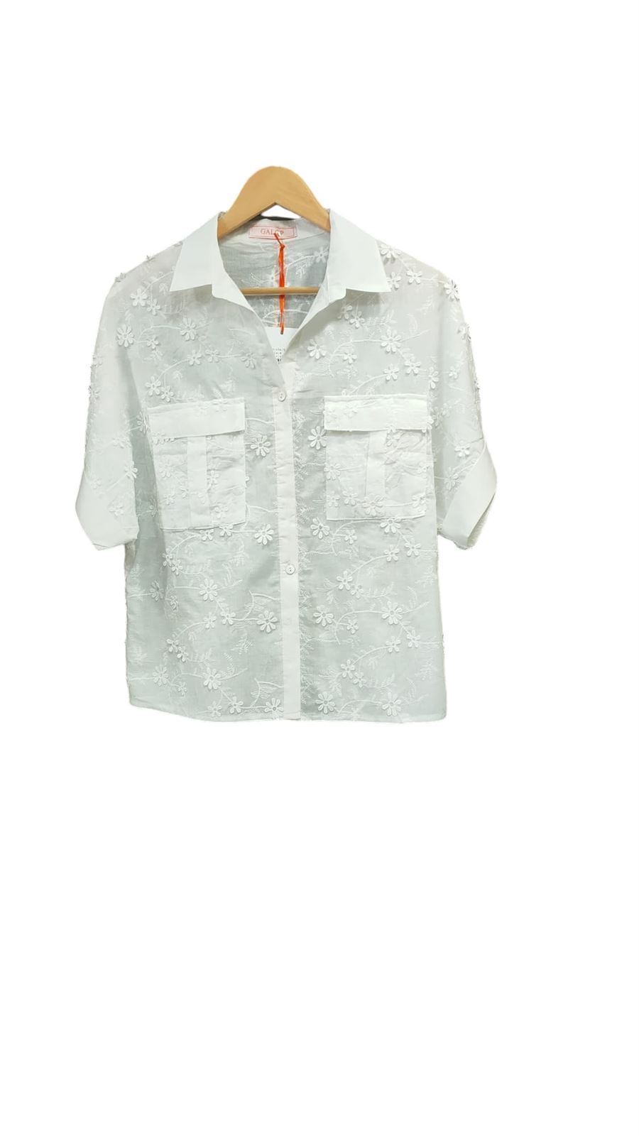 Blusa bordada blanca - Imagen 1