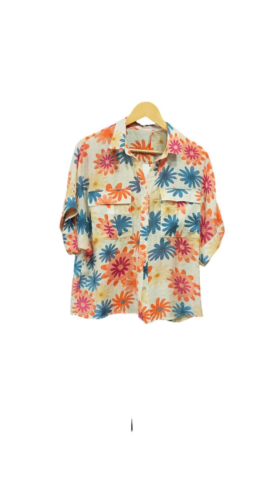 Blusa estampado flores - Imagen 1