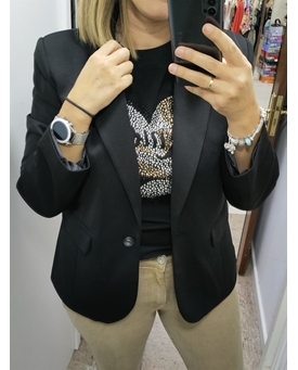 Buddyblue_ Blazer con forro negra - Imagen 1