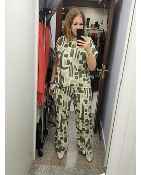 Buddyblue_ Blusa anudada estampado manchas - Imagen 2