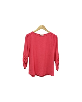 Buddyblue_ Blusa manga fruncida coral - Imagen 1