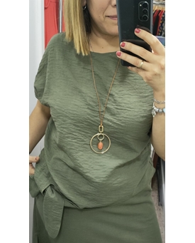 Buddyblue_ Blusa nudo verde - Imagen 1