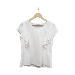 Buddyblue_ Blusa volantes blanca - Imagen 1