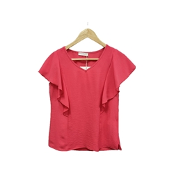 Buddyblue_ Blusa volantes coral - Imagen 1