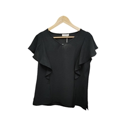 Buddyblue_ Blusa volantes negra - Imagen 1