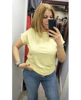 Buddyblue_ Camiseta rayas amarillo - Imagen 1