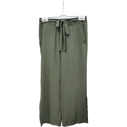 Buddyblue_  Pantalón ancho aberturas kaki - Imagen 1