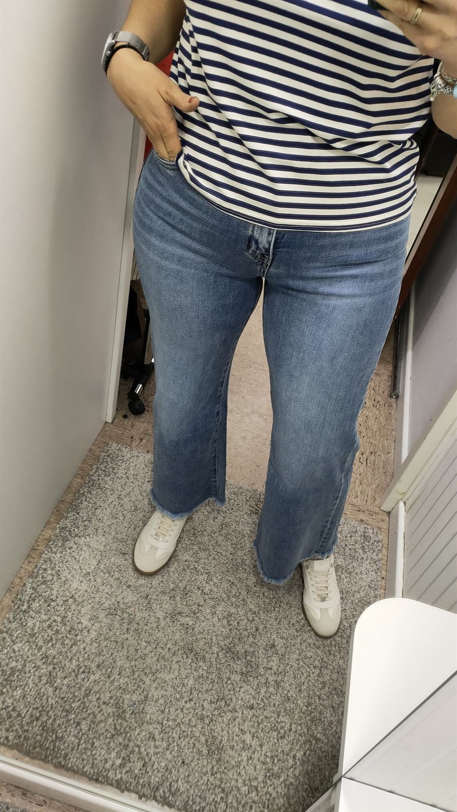 Buddyblue_ Pantalón ancho desflecado - Imagen 2