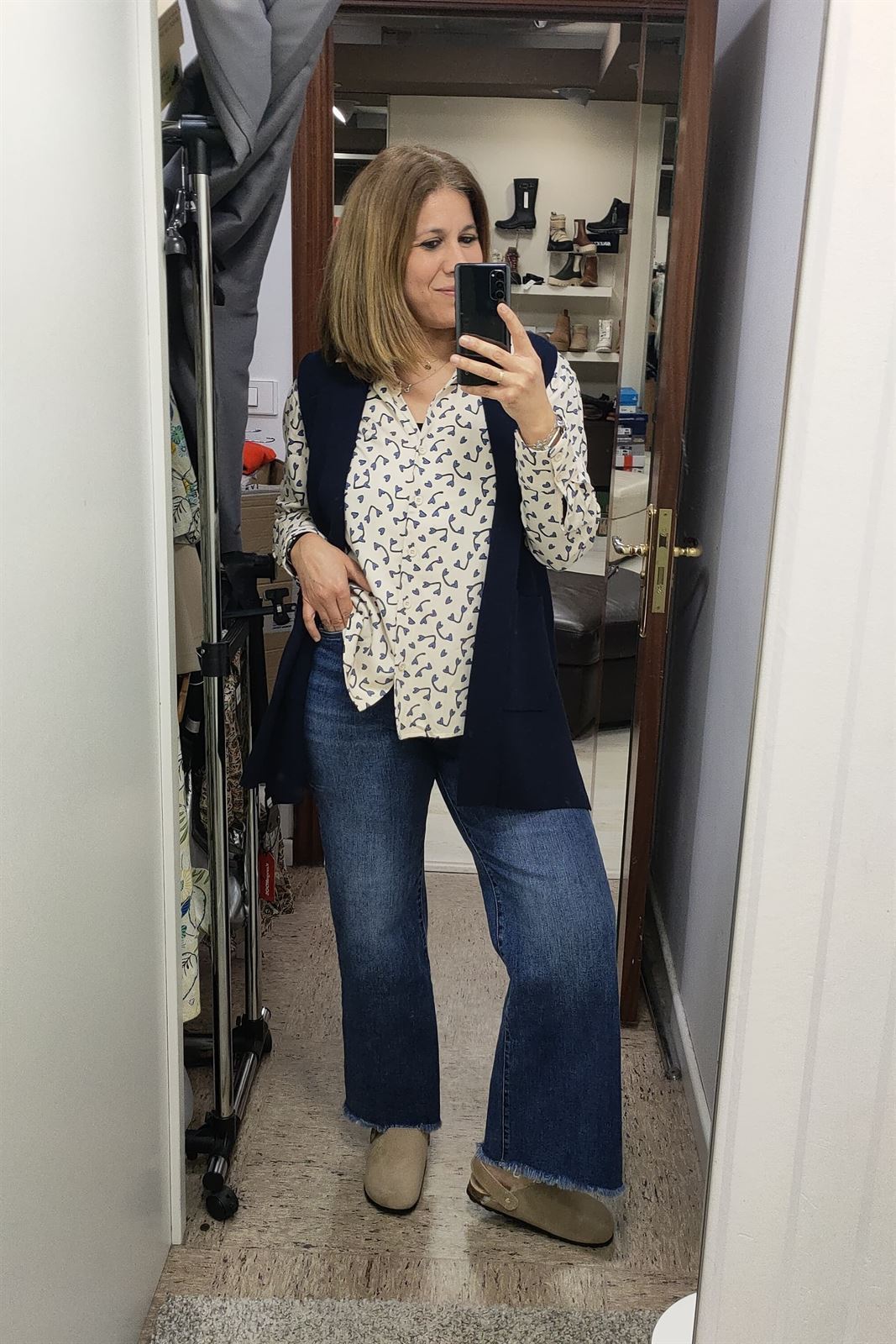 Buddyblue_ Pantalón tejano desflechado ancho - Imagen 1