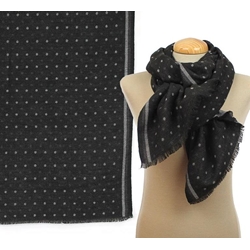 Bufanda negra topos blancos - Imagen 1