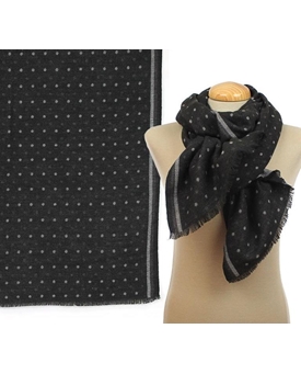 Bufanda negra topos blancos - Imagen 1
