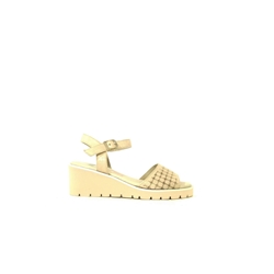 Callaghan_ Sandalia cuña piel taupe - Imagen 1