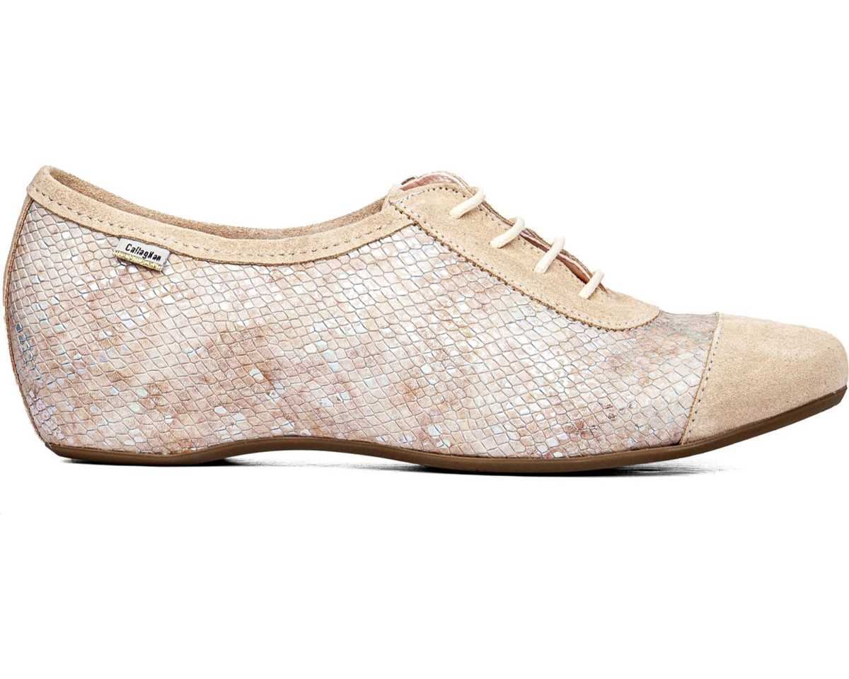 Callaghan_ Zapato cordones Viki Beig rosa - Imagen 1