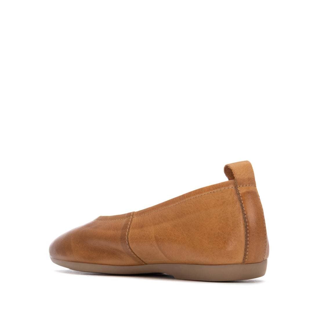 Carmela_ Bailarina piel camel - Imagen 4