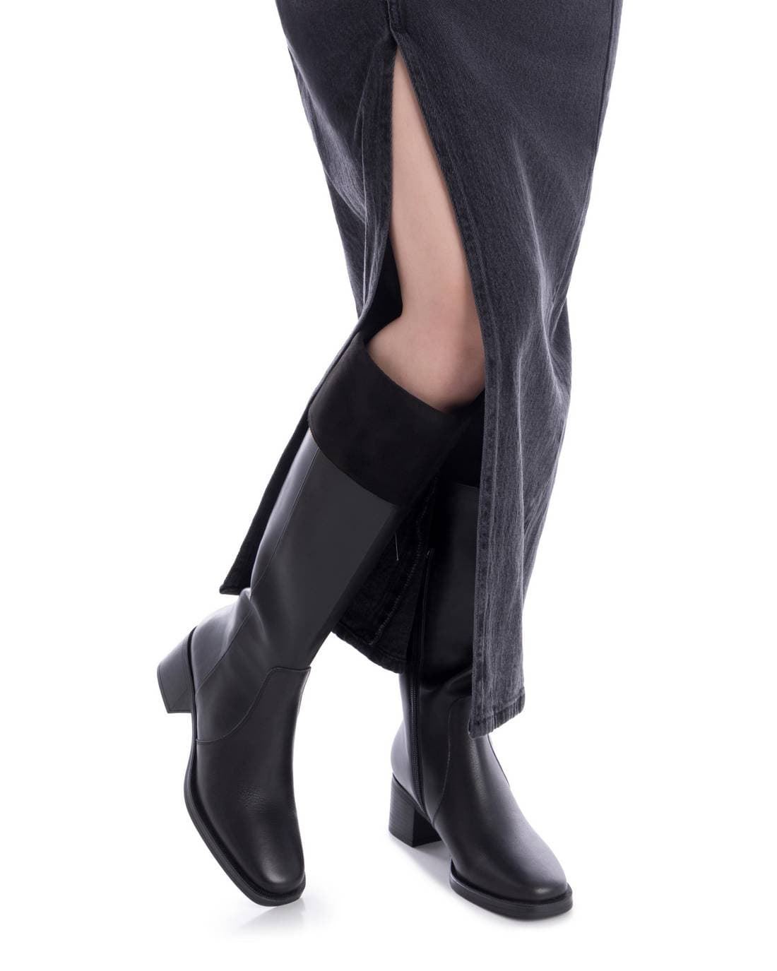 Carmela_ Bota caña alta negra tipo mosquetera - Imagen 2