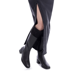 Carmela_ Bota caña alta negra tipo mosquetera - Imagen 2