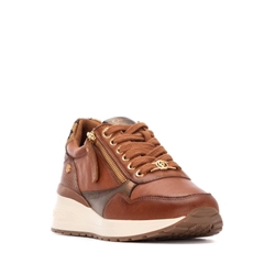 Carmela_ Deportivo piel camel con cremallera - Imagen 2