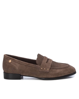 Carmela_ Mocasín serraje taupe - Imagen 1