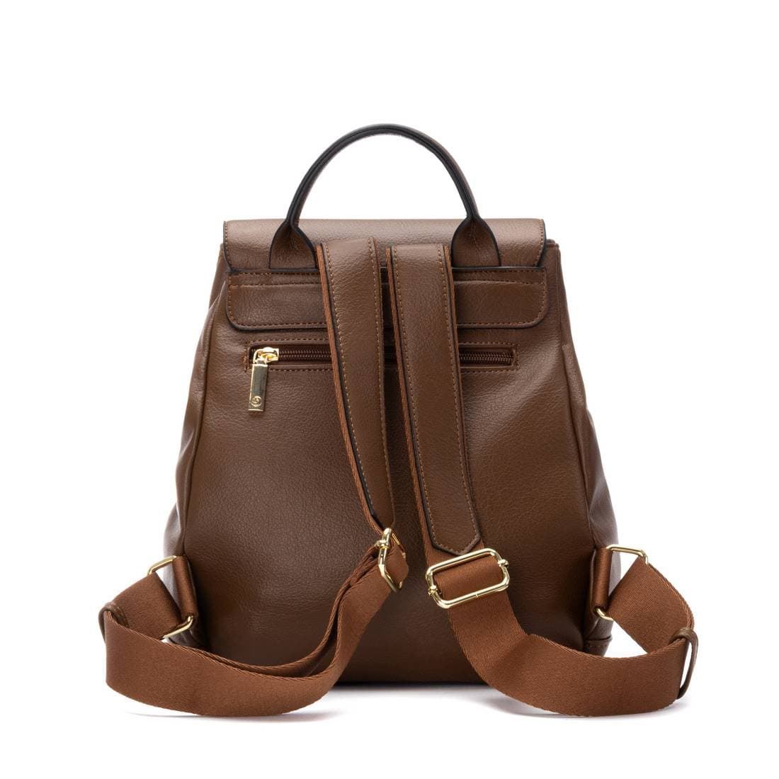 Carmela_ Mochila piel y serraje en camel - Imagen 3