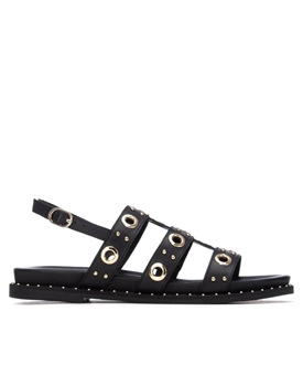 CARMELA_ Sandalia piel negra tachas - Imagen 1