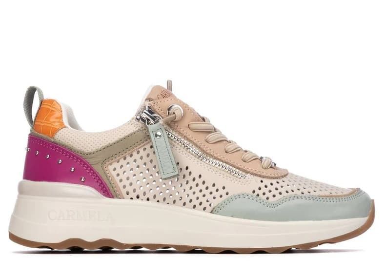 Carmela_ Zapatillas de piel aqua - Imagen 1