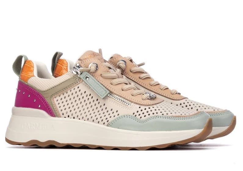 Carmela_ Zapatillas de piel aqua - Imagen 4