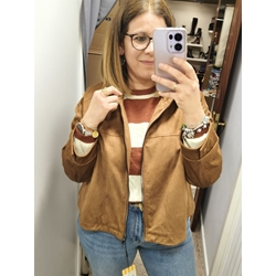 Cazadora antelina marrón - Imagen 1